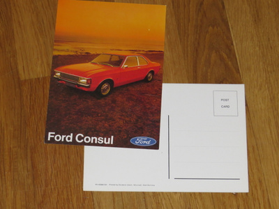 1973 Ford Consul postikortti - KUIN UUSI - post card