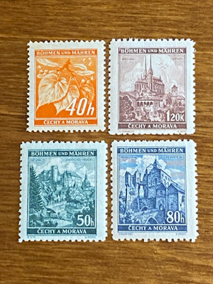 SAKSA BÖHMEN MÄHREN 1940 YLEISMERKIT Mi38- Mi41**