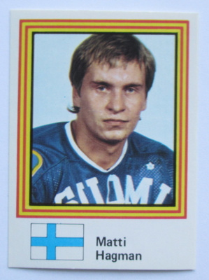 MATTI HAGMAN Maajoukkue Semic stiker 1983