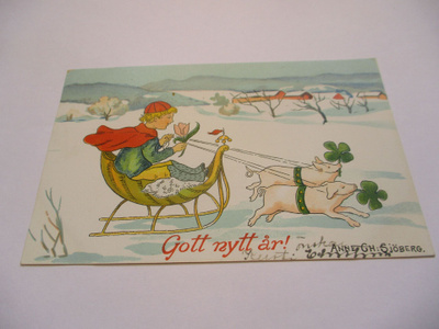 Sjöberg Gott Nytt År! - 1919 Lohjalle