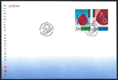 FDC Åland 1994 Eurooppa merkit Lääketiede  LaPe ÅL 086-87