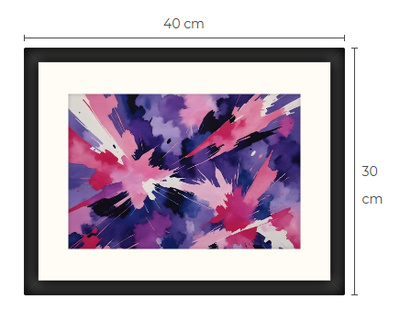 Uusi abstrakti Art Print paspis & kehys 30 cm x 40 cm