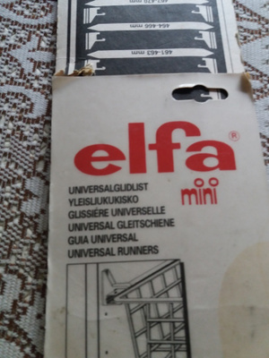 Elfa säilytyssysteemin kiskot
