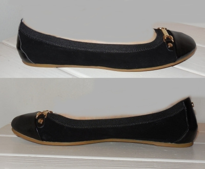 39 - Juicy Couture mustat nahkaiset ballerinat * UUDET