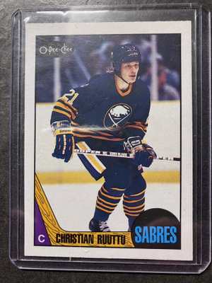 1987-88 O-Pee-Chee Christian Ruuttu ROOKIE Card #121