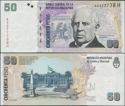 Argentiina Argentina 50 Pesos 2003-2015 (P-356) UNC
