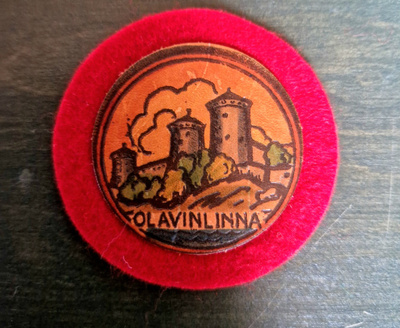 Olavinlinna vintage kangasmerkki