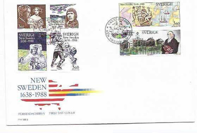 RUOTSI Mi 1473-78 sarja LUETT. 6€ FDC 7,50€