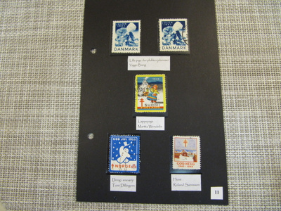 Joulumerkkejä 5 kpl. 1943-1953.