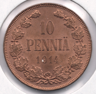 10 PENNIÄ 1914 / #16A – Loistokappale!