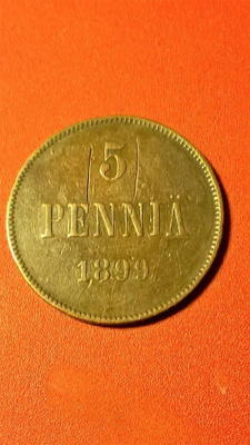 * 5 penni Cu Nikolai  II  1899 *katso kuvat
