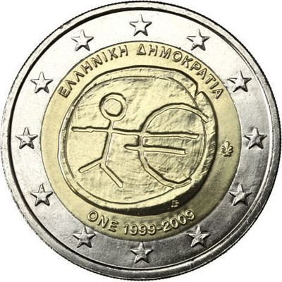 KREIKKA ERIKOISEURO 2 EUROA 2009 (EMU - RAHALIITTO 100 V.) 