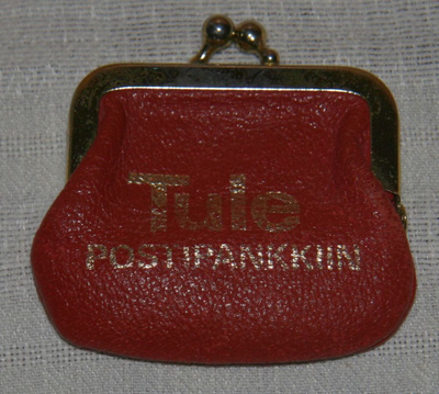 Pieni nahkakukkaro "Tule Postipankkiin"