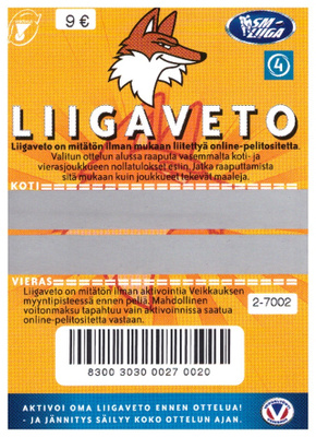 LUKKO SM-LIIGA LIIGAVETO Arpa v.2003