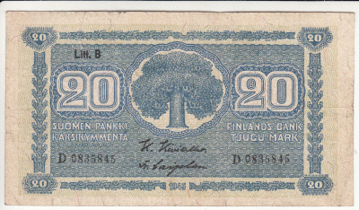 20 mk 1945 litt B d0835845 kiv-car kl 5