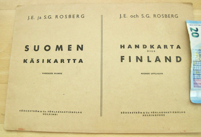 VANHA Suomen Käsikartta 1948 Rosberg ISO