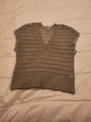 Harmaa mohair liivi koko M