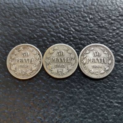50 Penniä 1864, 1865, 1866