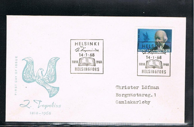 1968  Topelius FDC kerhokuori