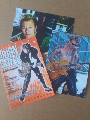 BRIAN SETZER postikortti 3kpl 9cm x 13cm