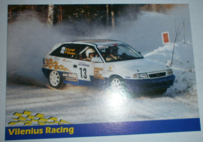 Rallia - Vilenius Racing -mainoskortti, MiniMoi 1561, ei p.