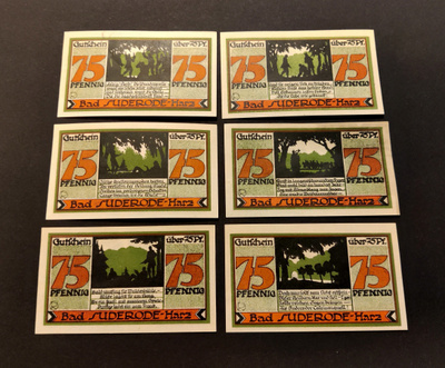 Saksa 6 x 75 Pfennig, Bad Suderode 1921