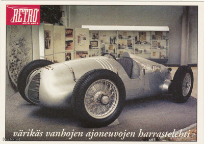 AUTOKORTTI - AUTO UNION V16 1939