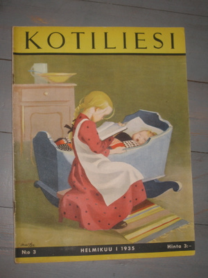 Kotiliesi ,helmikuu I / 1935  , kansi M. Wendelin