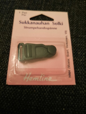 Musta ja valkoinen sukkanauhan solki 2 kpl