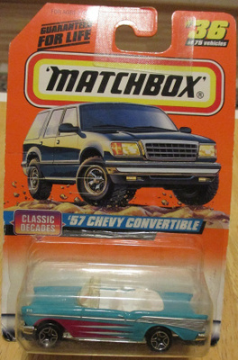Chevrolet Bel Air Convertible Turquoise 1957 Matchbox 1:64
