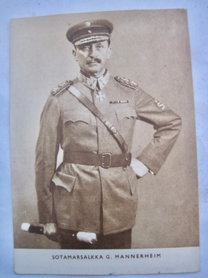 VANHA Postikortti Mannerheim Sota-Aika Kenttäposti