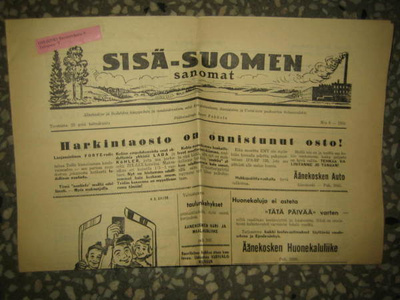 Sanomalehti: Sisä-Suomen Sanomat 23.2.1956