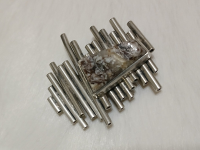 Vintage kotimainen desing hopea solki Pjku 916H T K7