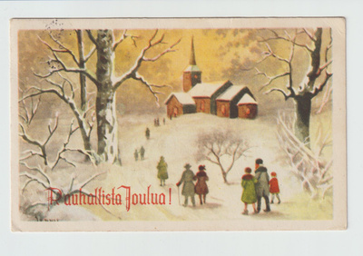 Postikortti, JOULUKORTTI,  vanha
