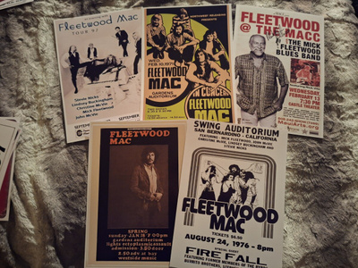 FLEETWOOD MAC -- julistesetti x5 A4 (Upea Lahja!) #2