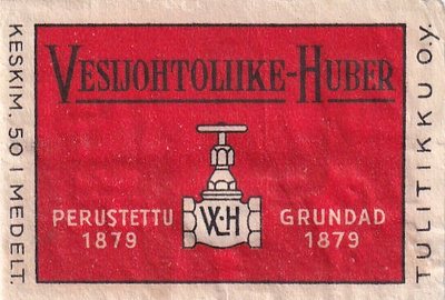 Vesijohtoliike Huber Perustettu  1879  4/13