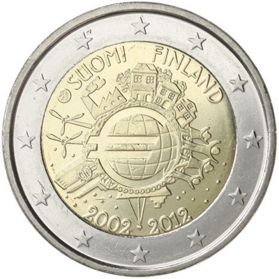 Suomi 2012 2 € Euro 10 vuotta UNC