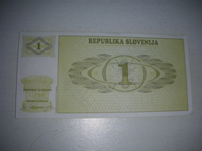 Slovenia 1 ena seteli