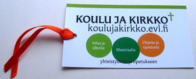 Koulu ja kirkko kirjanmerkki