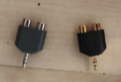 Adapteri 3,5 plug - 2 x rca