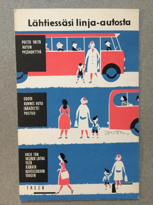 Talja opastuskortti linja-autoilusta