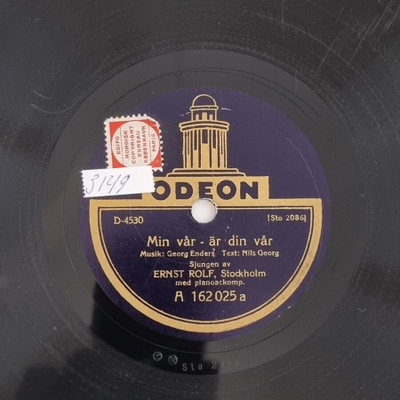 Savikiekko 1927 - Ernst Rolf - Odeon A 162025