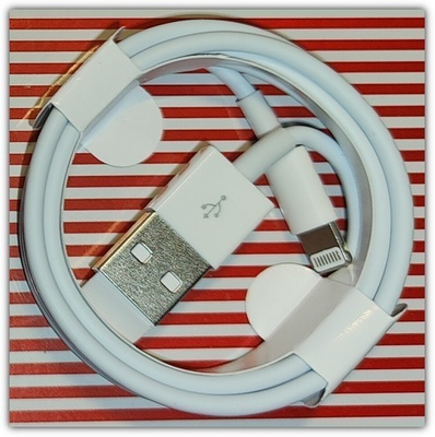 Valkoinen iPad / iPhone 8pin USB A - Lightning-kaapeli / 1m