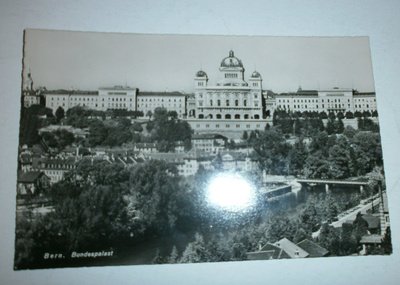 Bern, Bundespalast, vanha valokuvapk, p. 1947