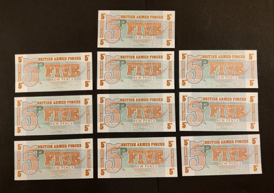 British Armed Forces 10 x 5 New Pence