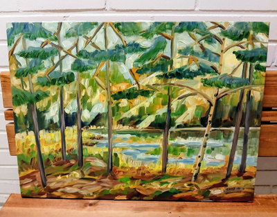 Paul Siitonen "Syyskesää metsälammella"