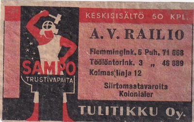 Helsinki , A. V. Railio   ,  Sampo   3/5