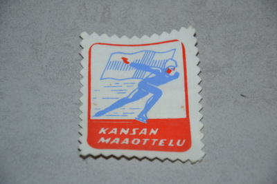 Vanha kangasmerkki Kansan maaottelu