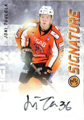 2015-16 Cardset JONI TUULOLA HPK Tappara Signature nimmari