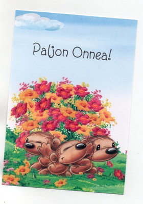 "PALJON ONNEA!" -KORTTI / Twinny...Kimalle